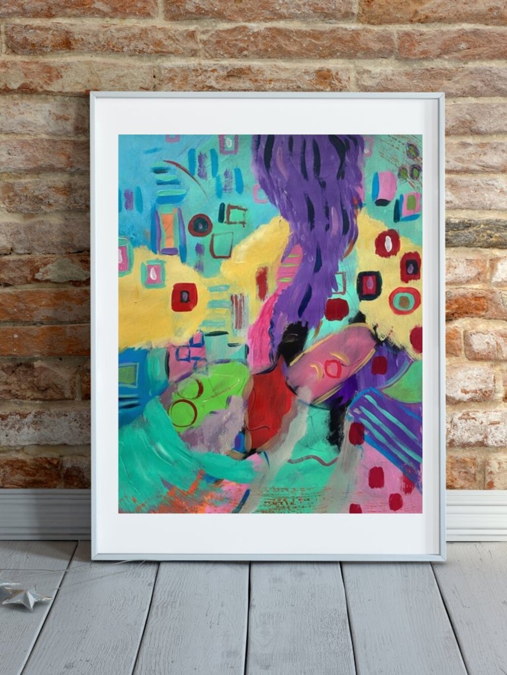 The Journey  Original Abstract Acrylic Painting on 14" x 17" Paper